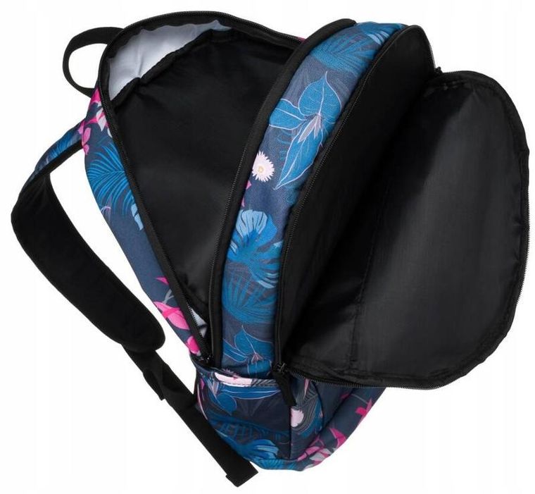 Plecak miejski, niebieski, roślinny wzór, Rovicky