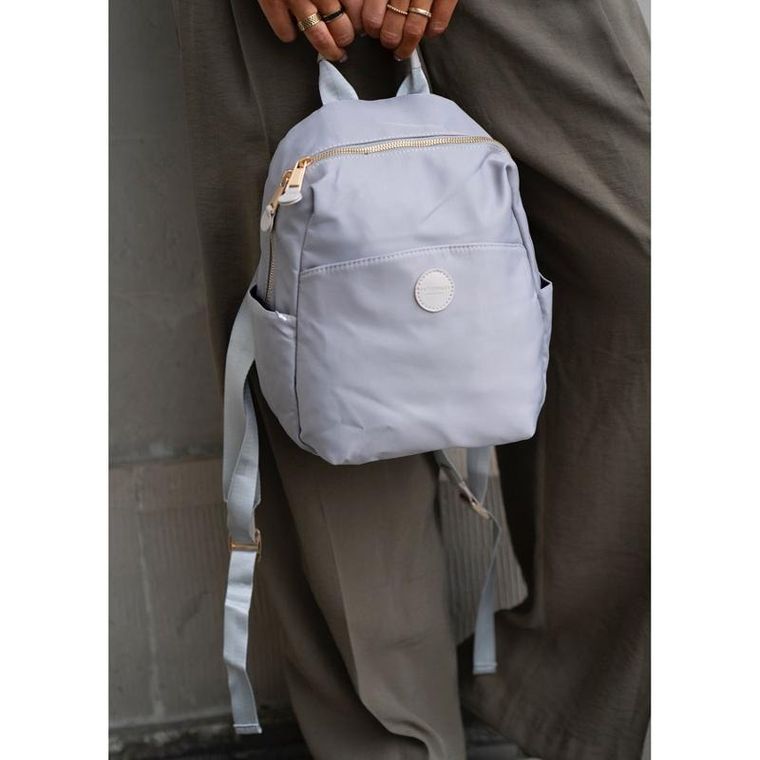 Plecak miejski, szary, skóra ekologiczna, Peterson