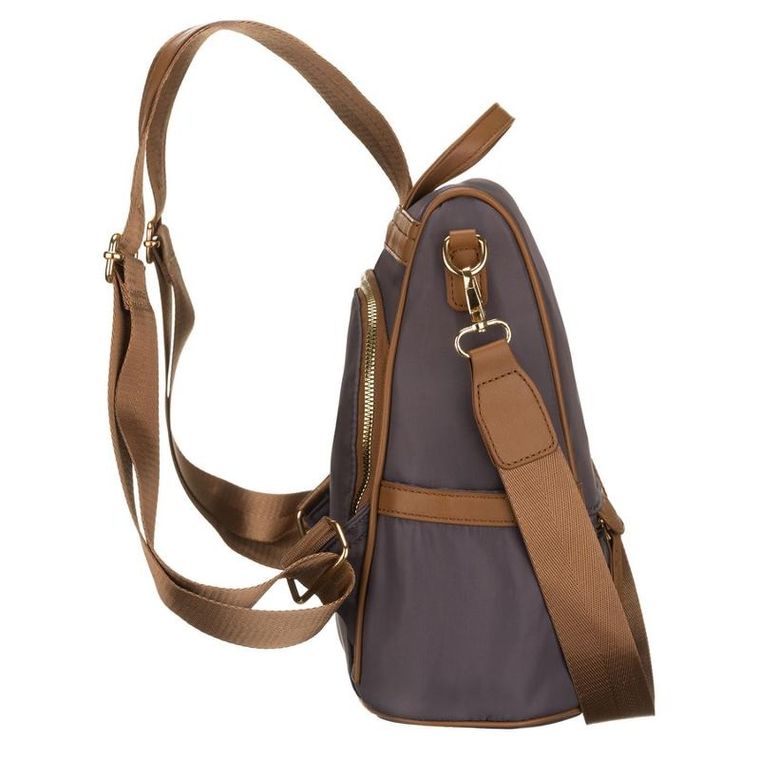 Plecak miejski, szary, skóra ekologiczna, Peterson