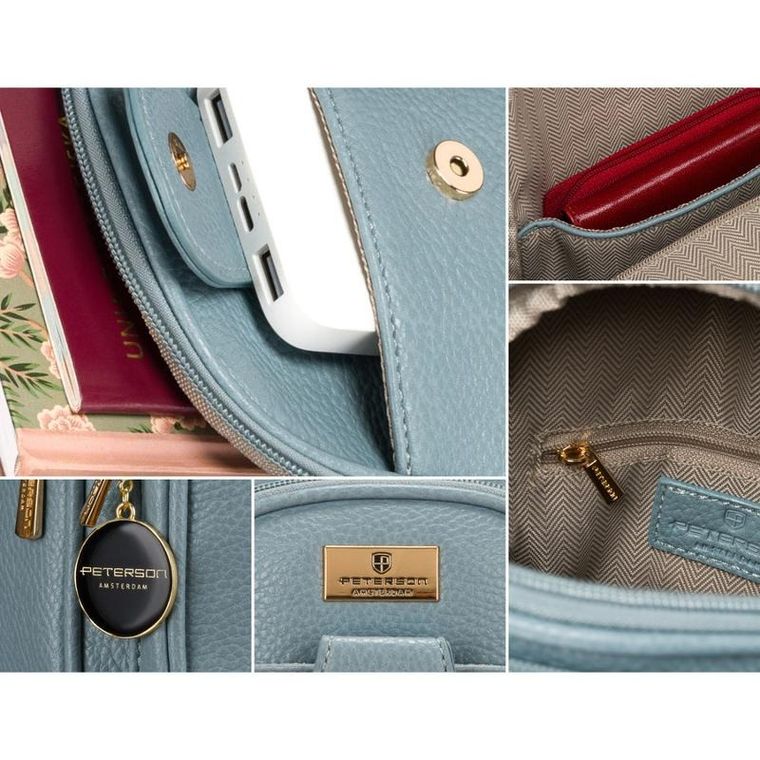 Plecak na jedno ramię, saszetka, niebieski, Peterson