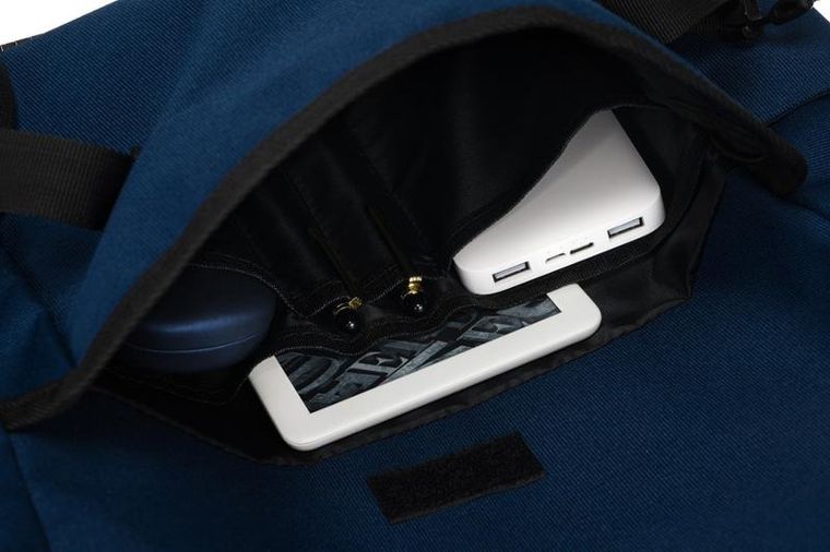 Plecak na laptopa, granatowy, materiałowy, Peterson