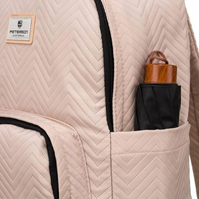 Plecak na laptopa, różowy, Peterson