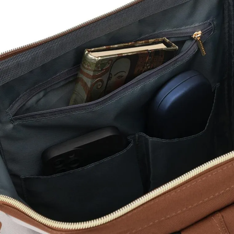 Plecak na latopa, beżowo-brązowy, Peterson