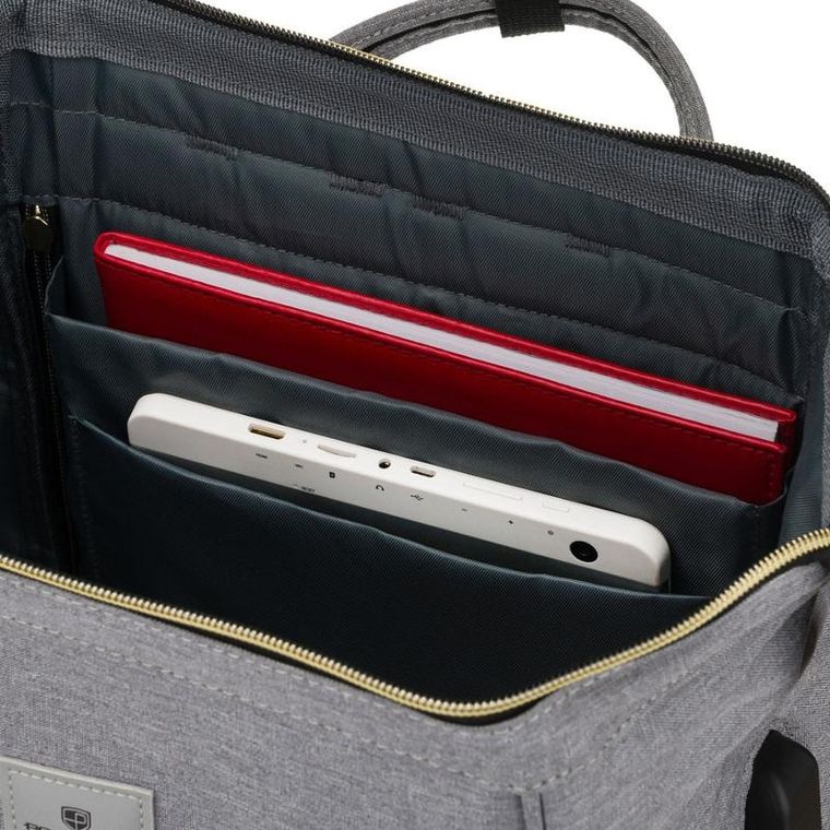 Plecak na latopa, szary, Peterson