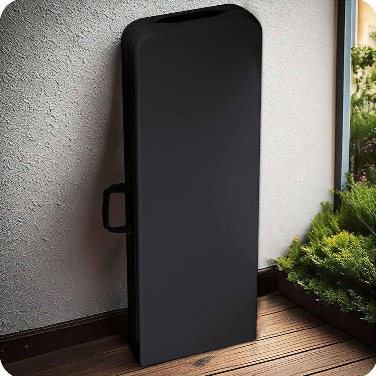 Plonos, ławka ogrodowa cateringowa składana, czarna, 180 cm