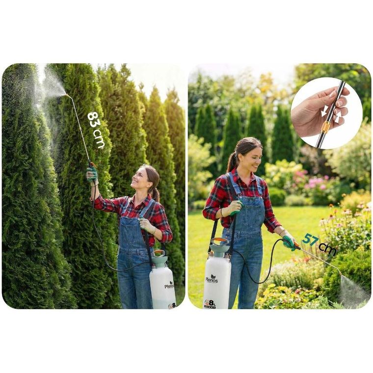 Plonos, opryskiwacz ciśnieniowy, ręczny, 8l