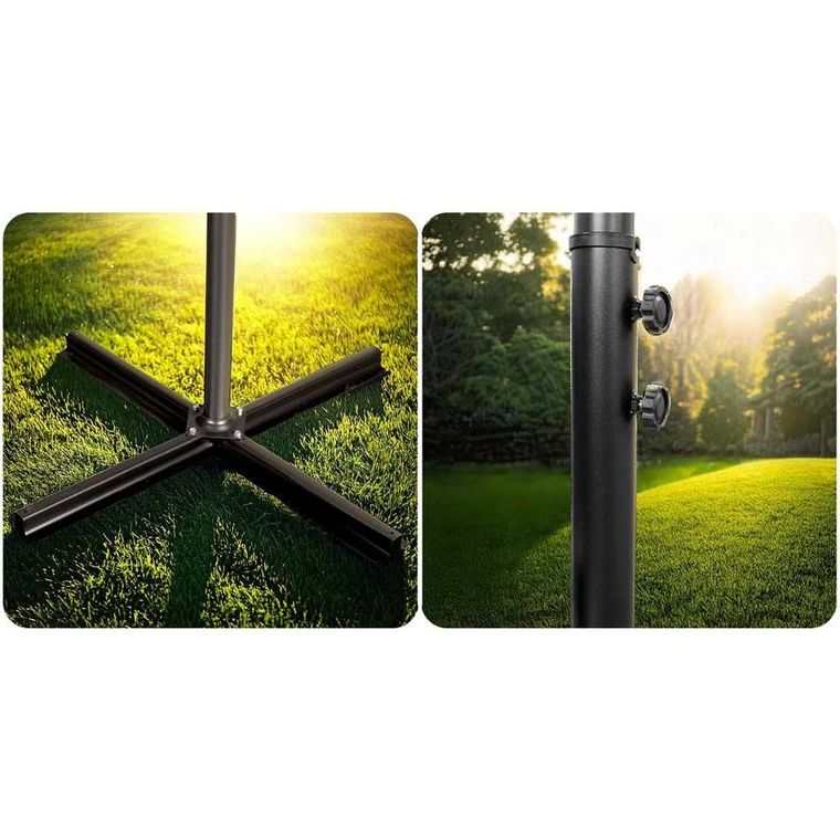 Plonos, parasol ogrodowy, składany, 6 segmentowy, z pokrowcem, 350 cm, PL-880