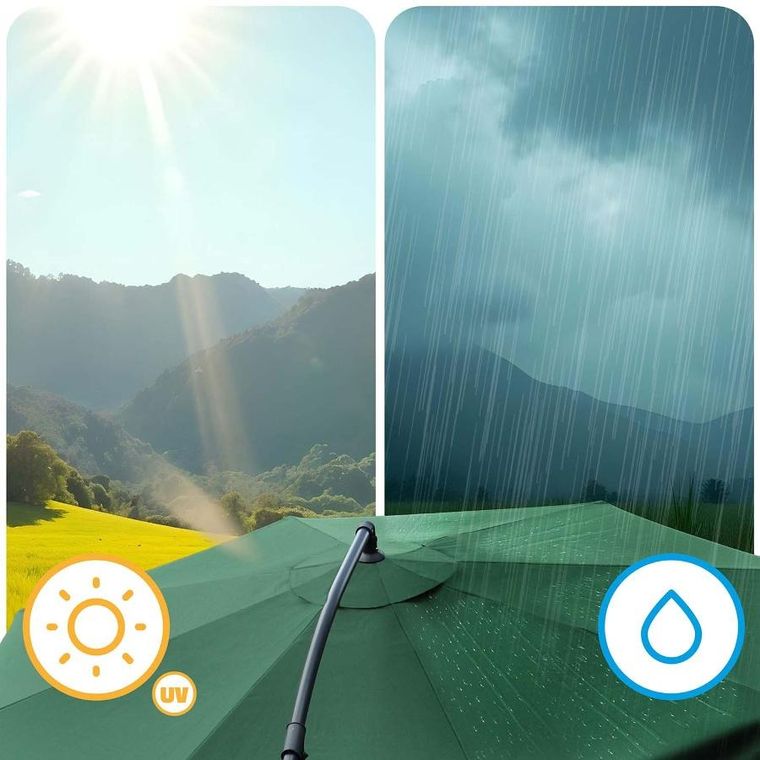 Plonos, parasol ogrodowy, składany, 6 segmentowy, z pokrowcem, 350 cm, PL-880