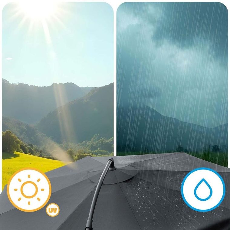 Plonos, parasol ogrodowy, składany, 8 segmentowy, z pokrowcem, 350 cm, PL-881