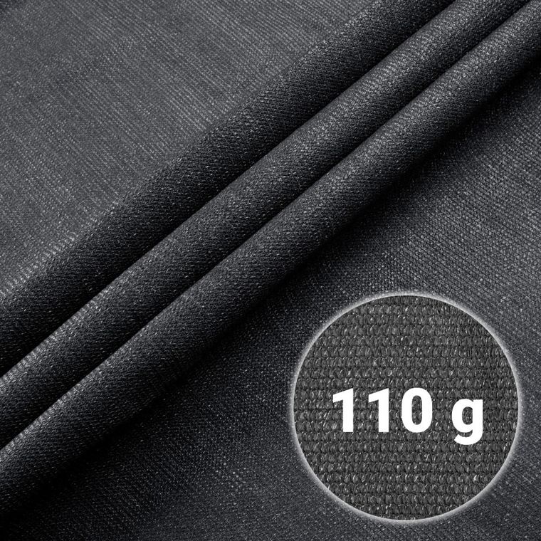 Plonos, siatka cieniująca, 1,5-50m 110g/m2 + 50 zacisków, szara