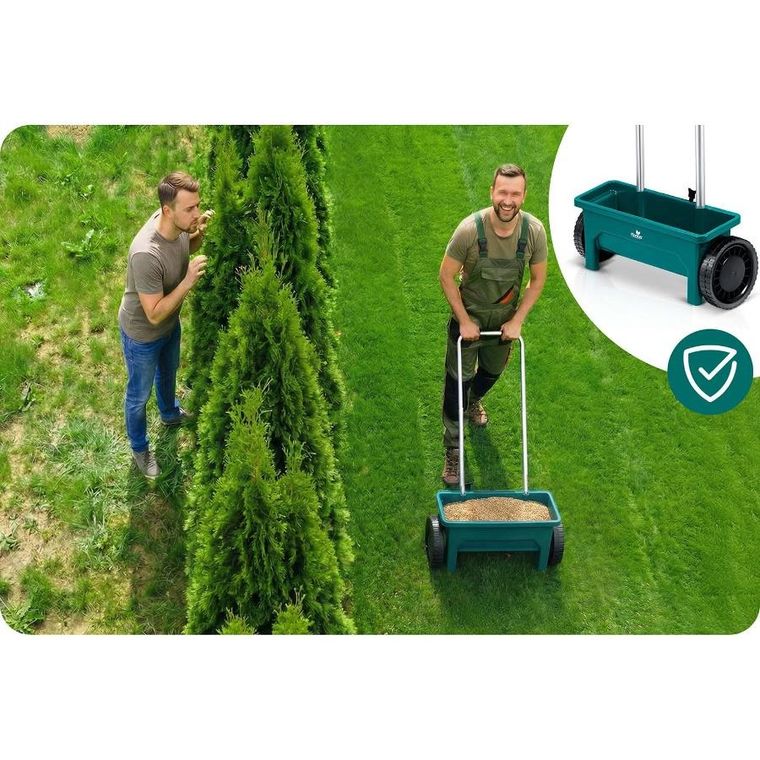 Plonos, siewnik do trawy, nasion, rozsiewacz nawozu, ręczny, 12l, PL-980