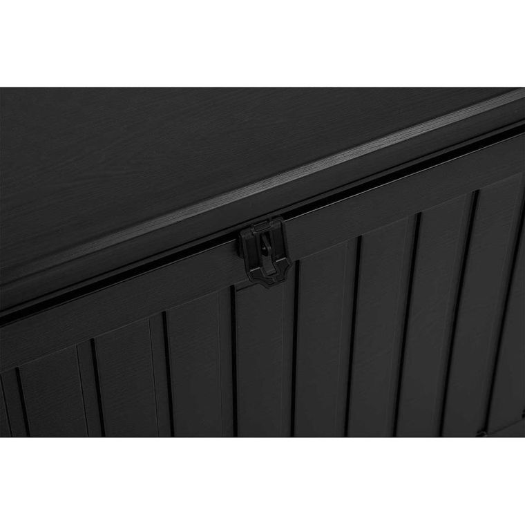 Plonos, skrzynia ogrodowa, czarna, 270l, 109-51-55 cm