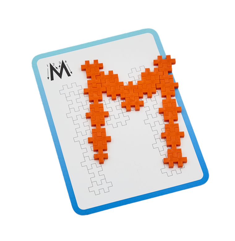 Plus-Plus, Learn to build, ABC 123, mini klocki, mix, 2000 szt., zestaw z płytkami i kartami pracy