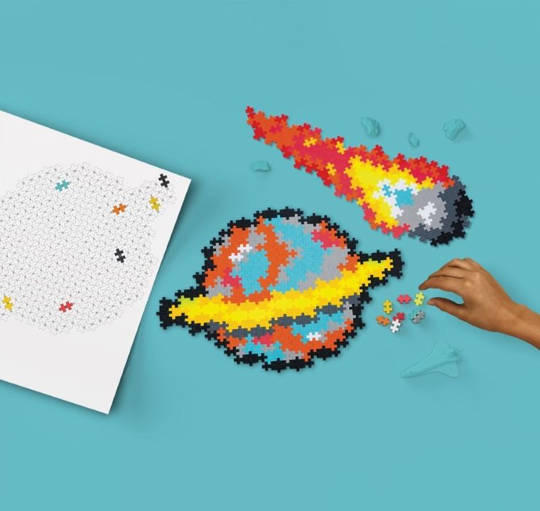 Plus-Plus Mini, Kosmos, puzzle po numerach, 500 elementów