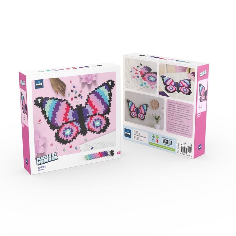Plus-Plus Mini, Motyl, puzzle po numerach, 800 elementów