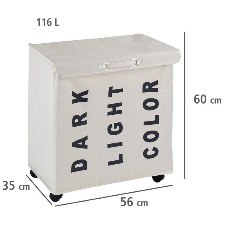 Pojemnik na pranie, Trivo beige, 116 litrów