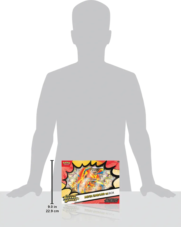 Pokemon TCG: Mega Evolution, Ascended Heroes, Mega Emboar ex Box, gra karciana