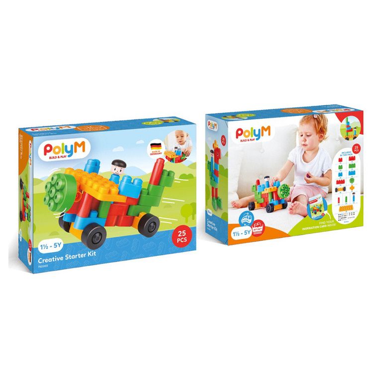 PolyM, Kreatywny zestaw startowy, klocki konstrukcyjne, 25 elementów