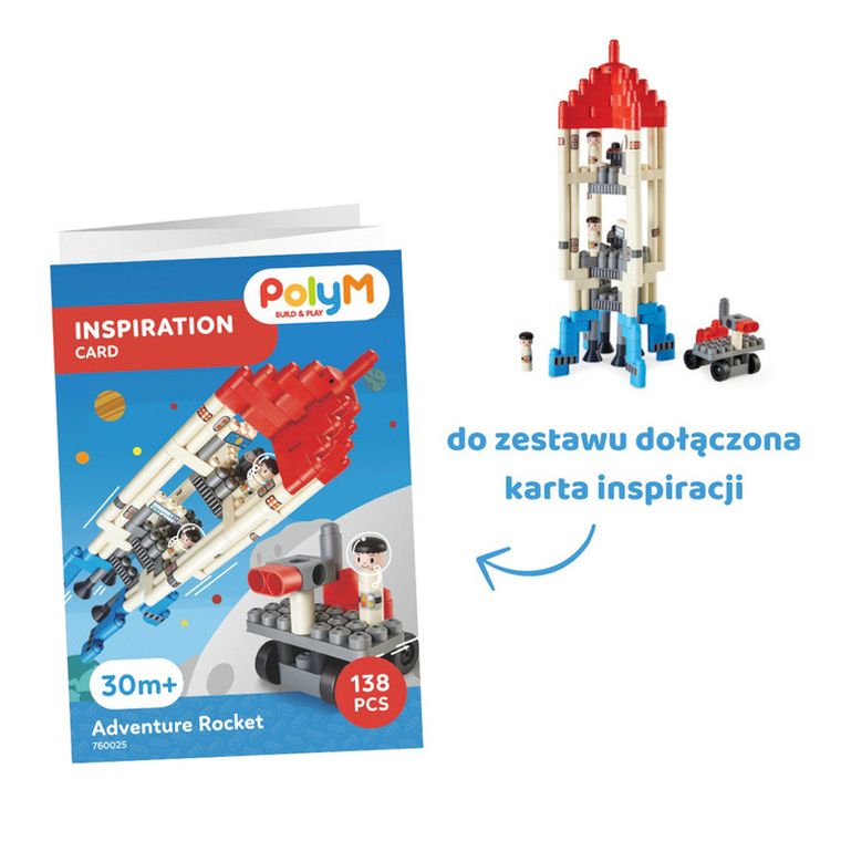 PolyM, Rakieta, klocki konstrukcyjne, 138 elementów