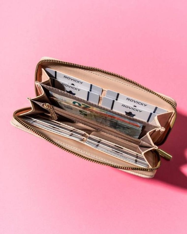 Portfel, beżowy, Rovicky