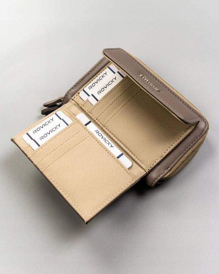 Portfel, beżowy, skóra ekologiczna, Cavaldi