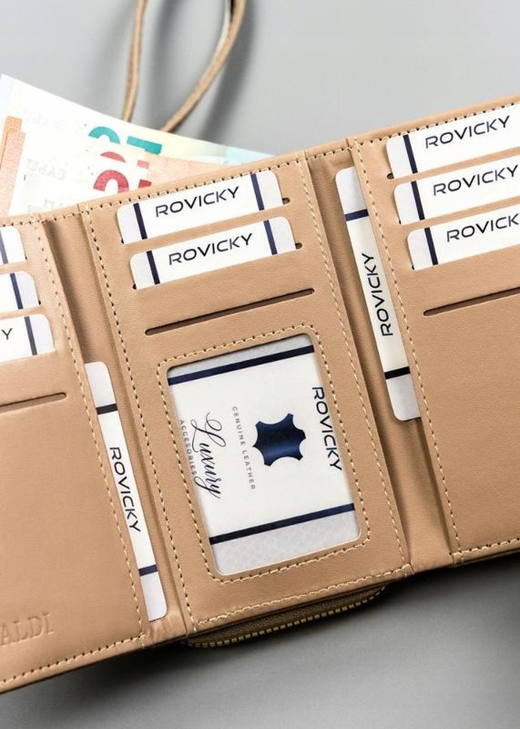 Portfel, beżowy, skóra ekologiczna, Cavaldi