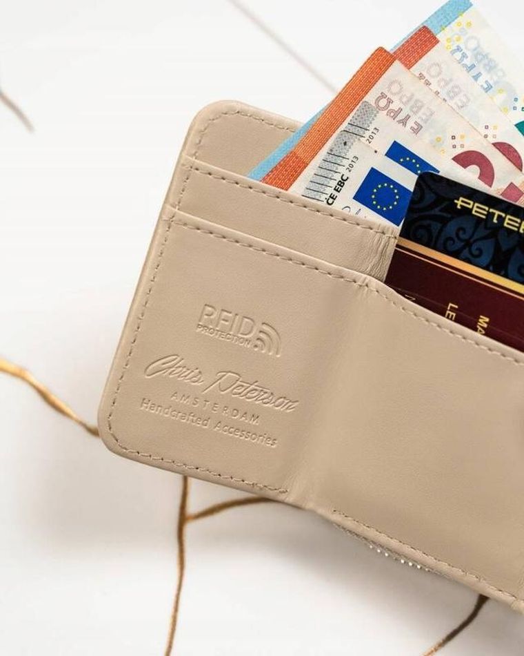 Portfel, beżowy, skóra ekologiczna, Peterson