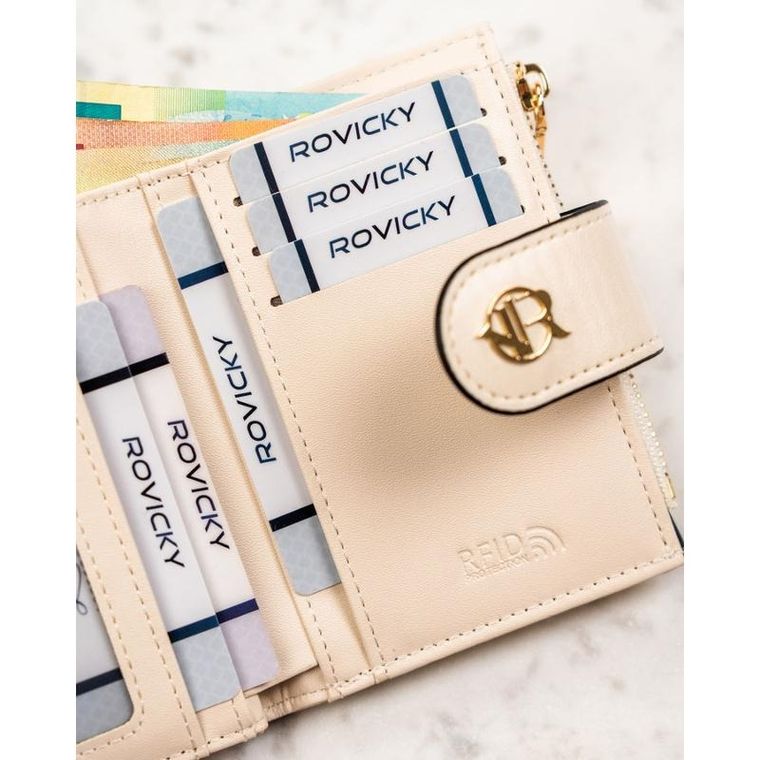 Portfel, beżowy, skóra ekologiczna, Rovicky