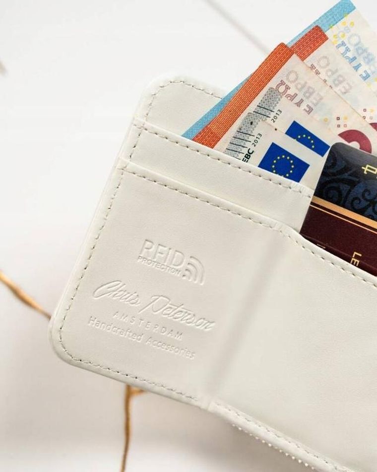 Portfel, biały, skóra ekologiczna, Peterson