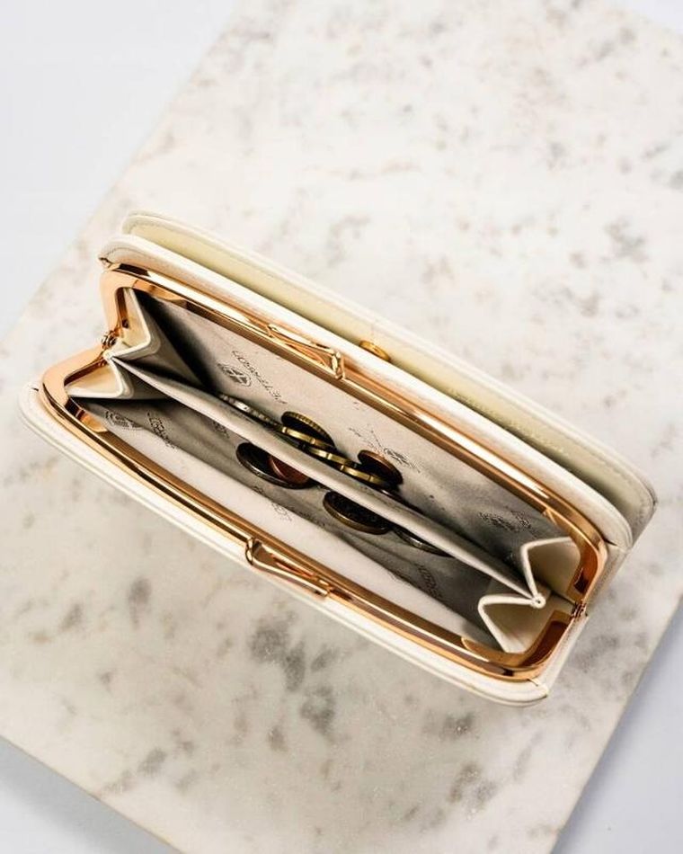 Portfel, biały, skóra ekologiczna, Peterson