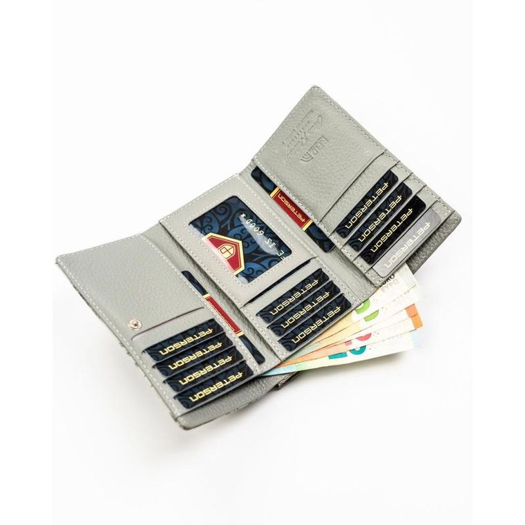 Portfel, biały, skóra ekologiczna, Peterson