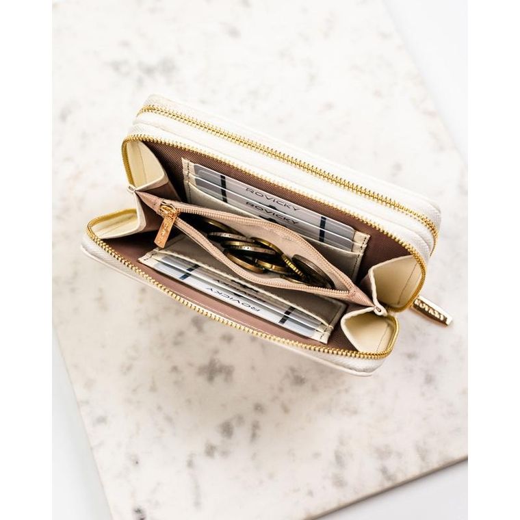 Portfel, biały, skóra ekologiczna, Rovicky