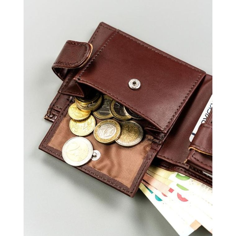 Portfel, brązowy, skóra ekologiczna, 4U Cavaldi