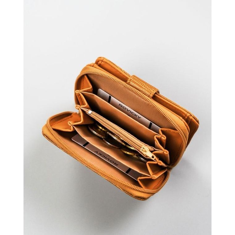 Portfel, brązowy, skóra ekologiczna, 4U Cavaldi