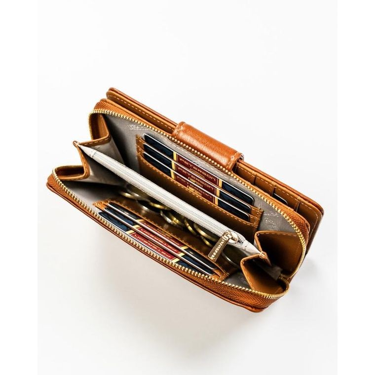 Portfel, brązowy, skóra ekologiczna, Peterson