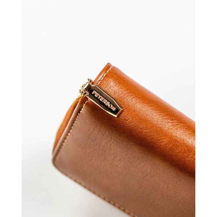 Portfel, brązowy, skóra ekologiczna, Peterson