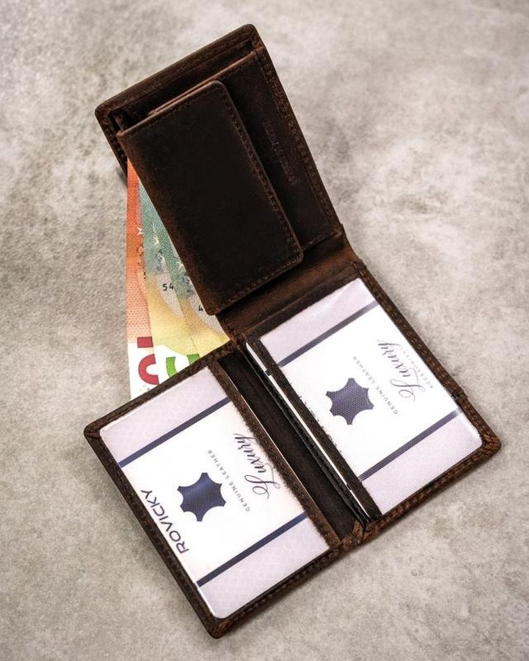 Portfel, brązowy, skórzany, Buffalo Wild