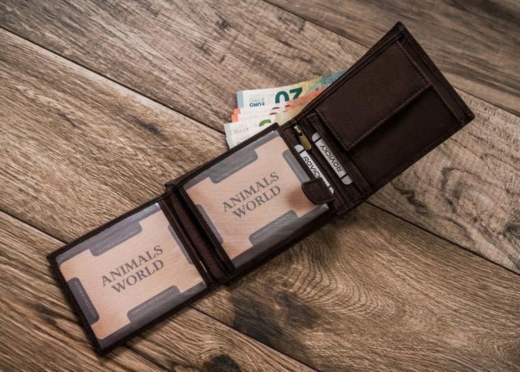 Portfel, brązowy, skórzany, RFID, Always Wild