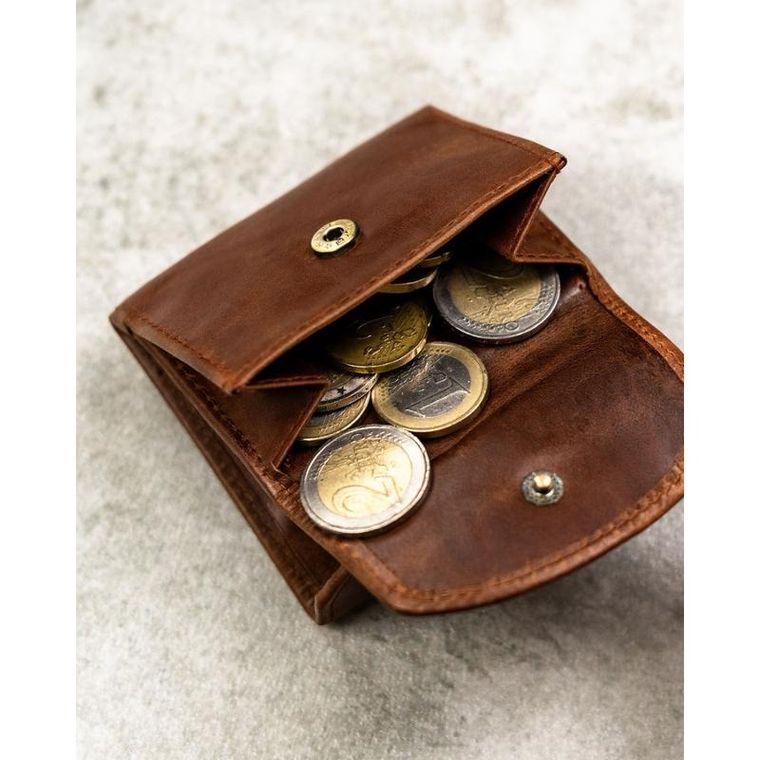 Portfel, brązowy, skórzany, Rovicky