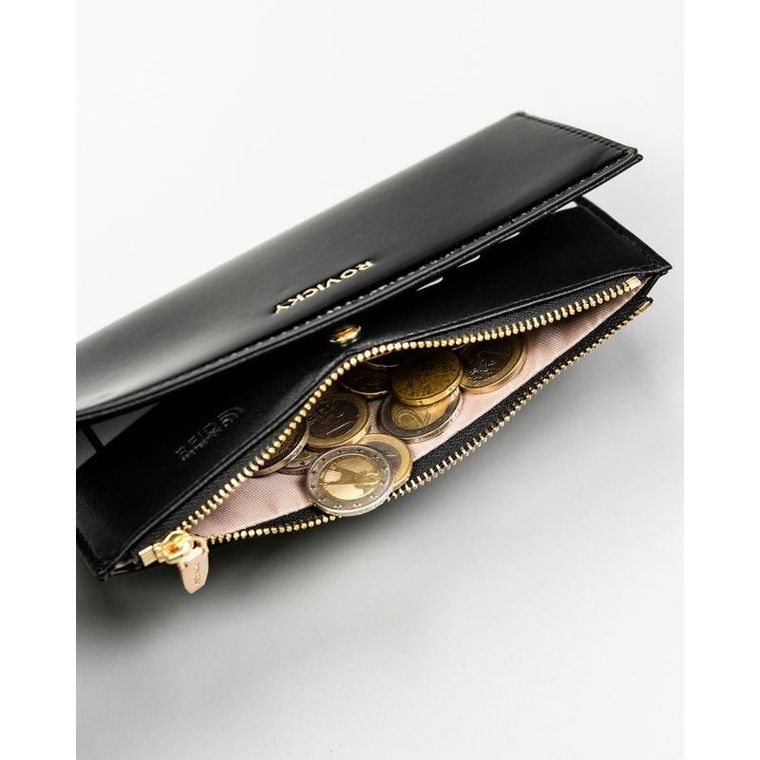 Portfel, czarny, skóra ekologiczna, Rovicky