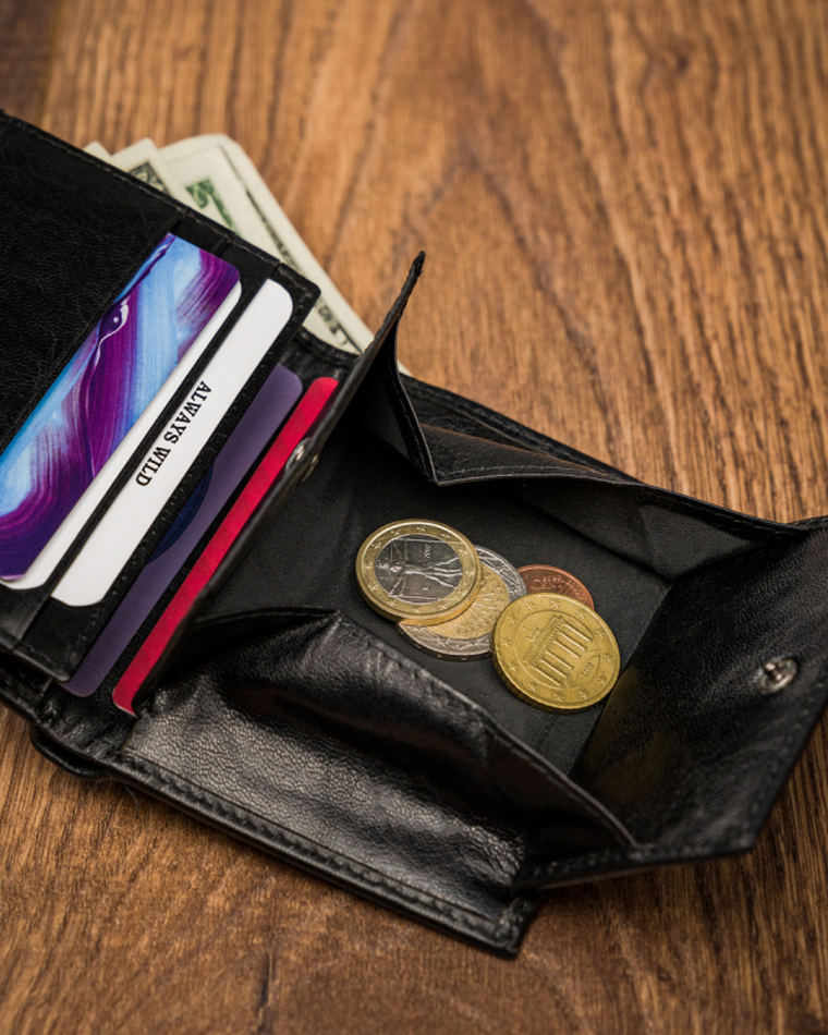 Portfel, czarny, skórzany, Always Wild