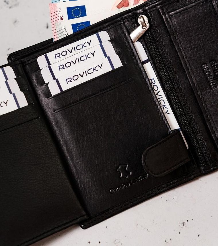 Portfel, czarny, skórzany, Always Wild