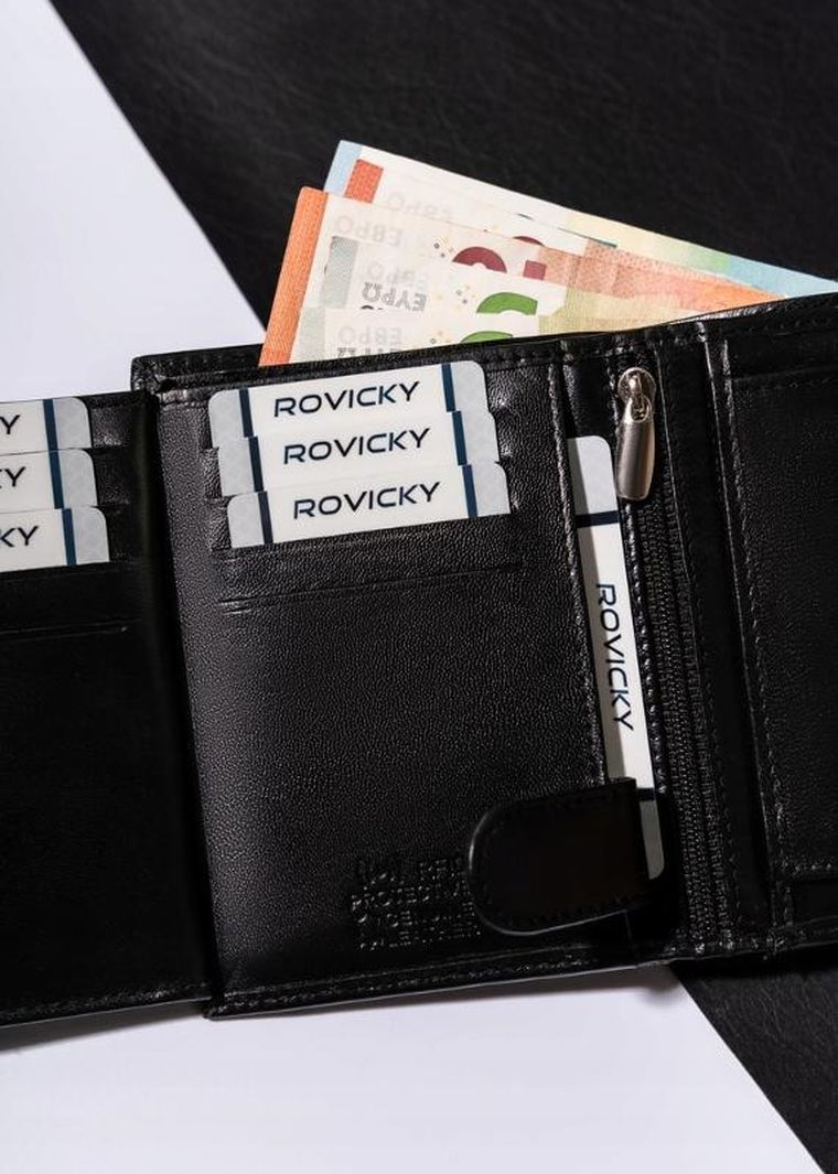 Portfel, czarny, skórzany, Always Wild