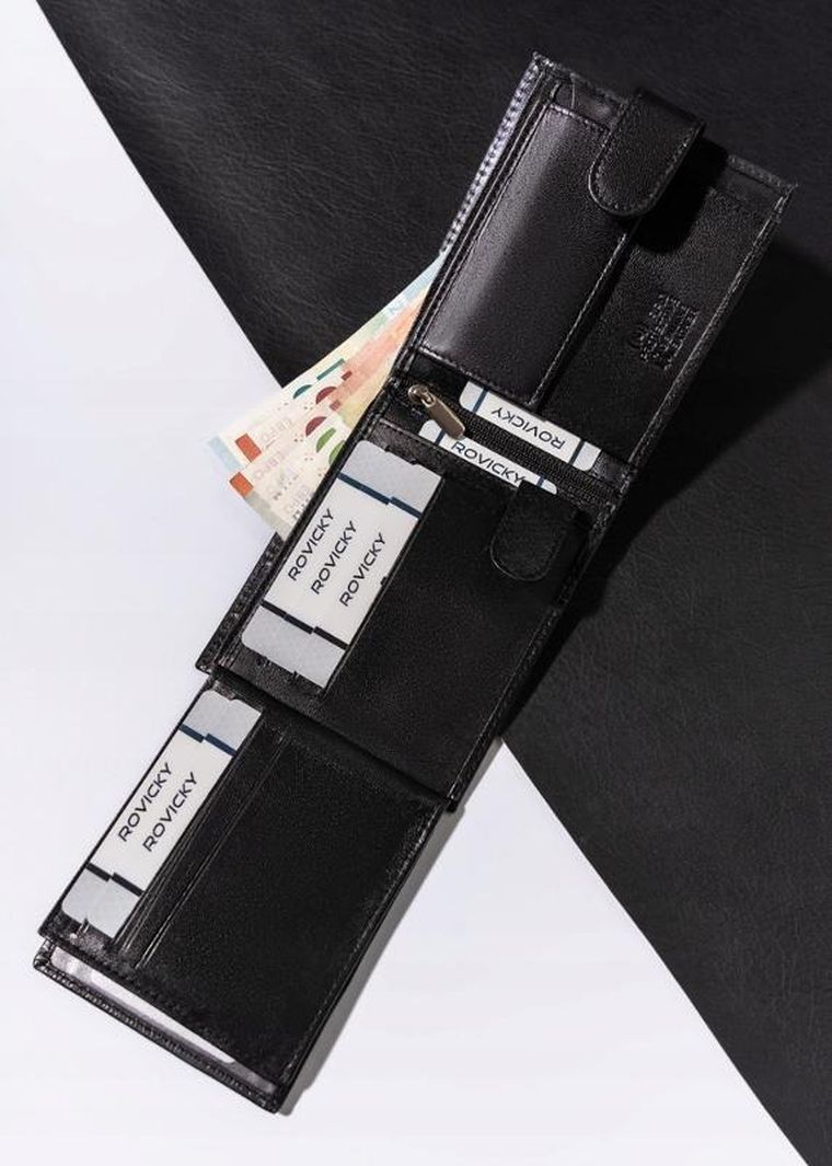 Portfel, czarny, skórzany, Always Wild