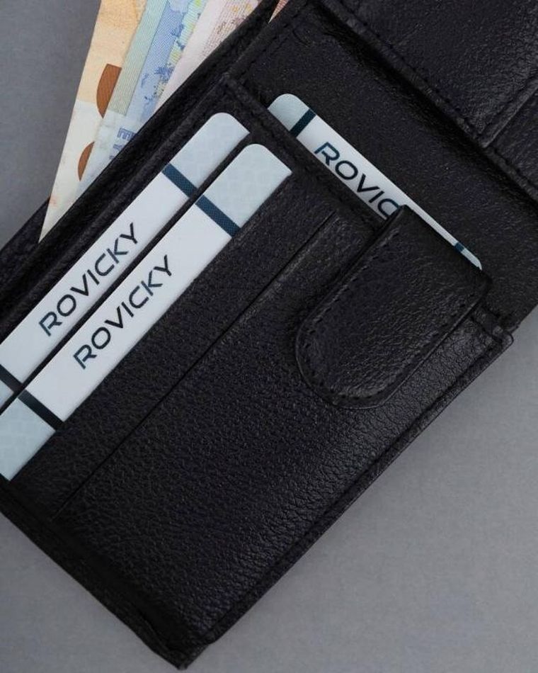 Portfel, czarny, skórzany, Cavaldi