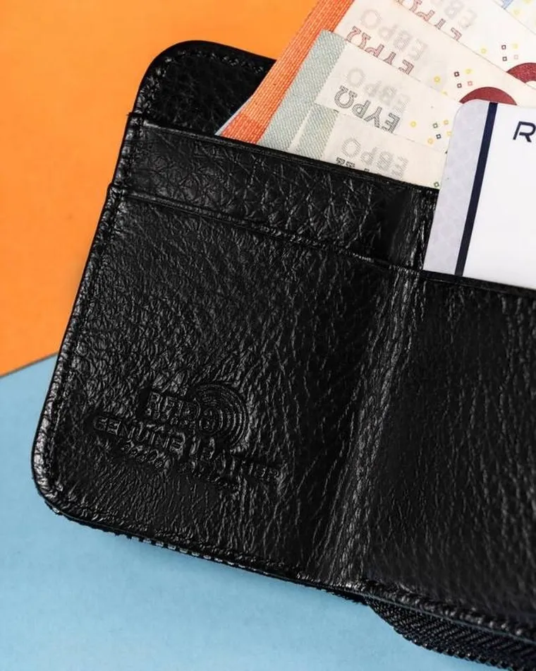 Portfel, czarny, skórzany, Lorenti