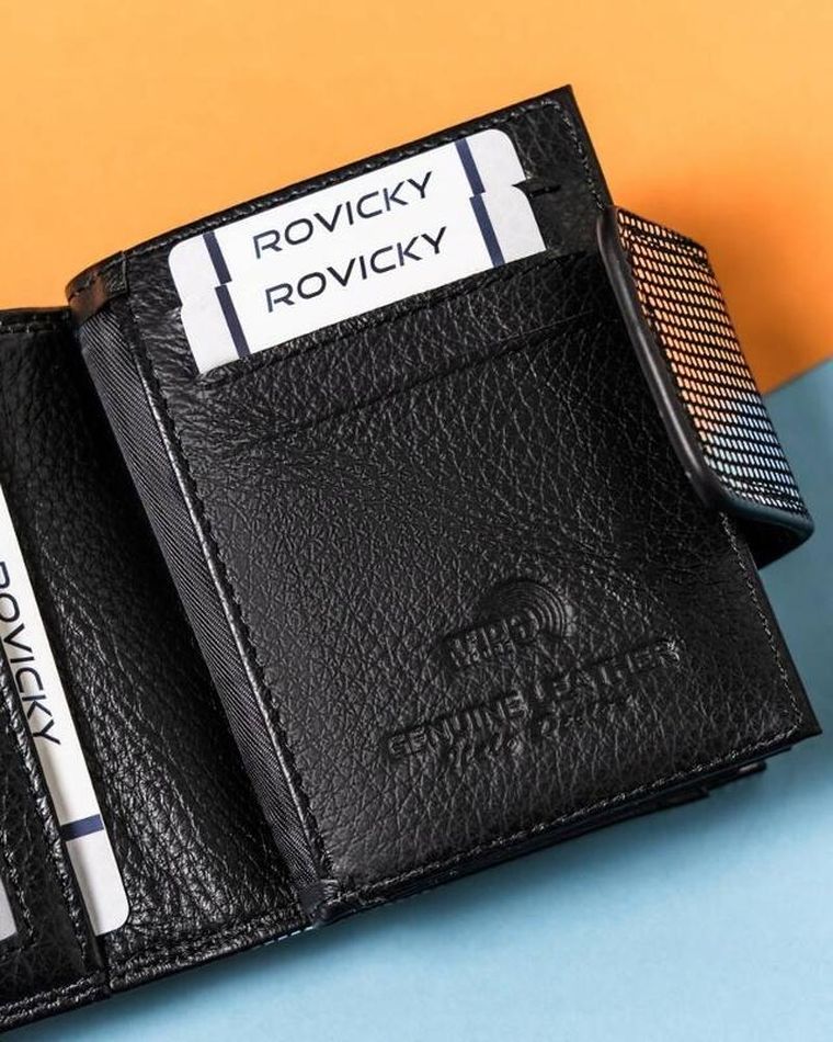 Portfel, czarny, skórzany, Lorenti