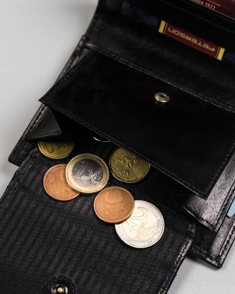 Portfel, czarny, skórzany, Peterson