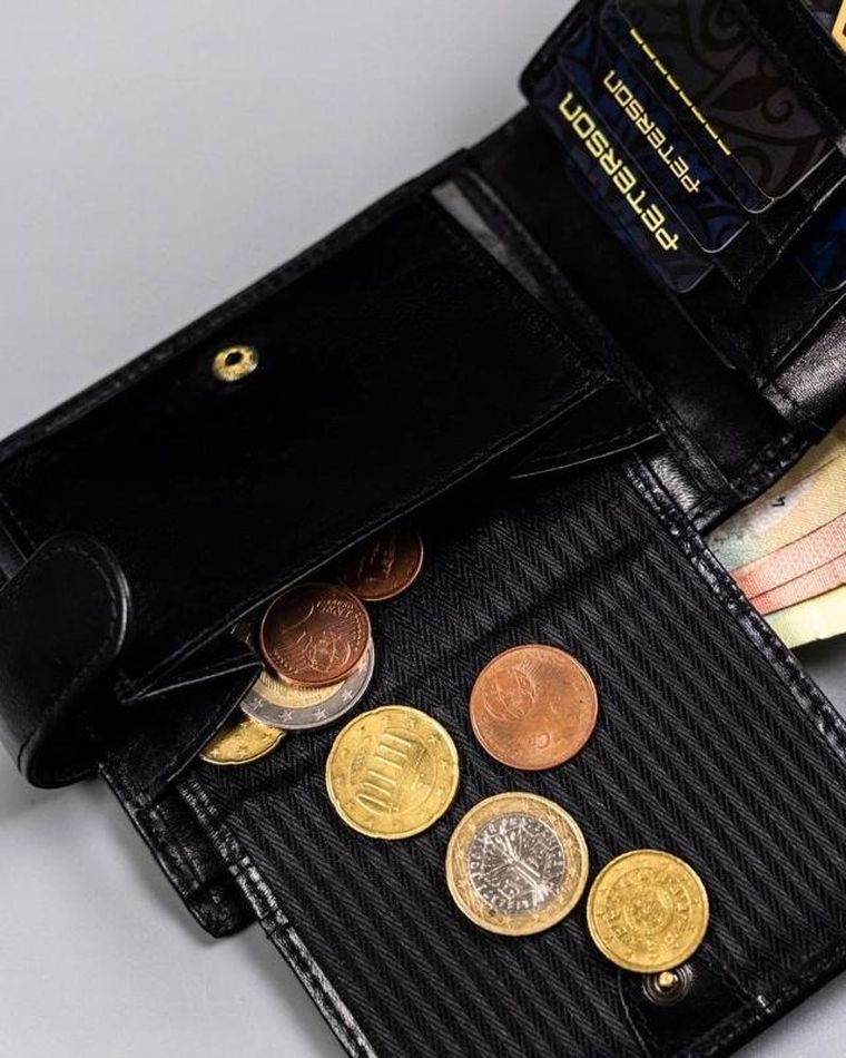 Portfel, czarny, skórzany, Peterson