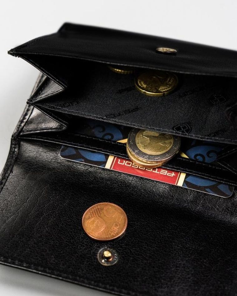 Portfel, czarny, skórzany, Peterson